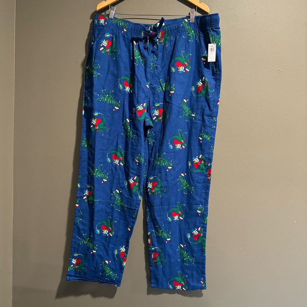 Old Navy 100% Cotton Flannel Dinosaur Print Pajama Lounge Pant Size XXL
